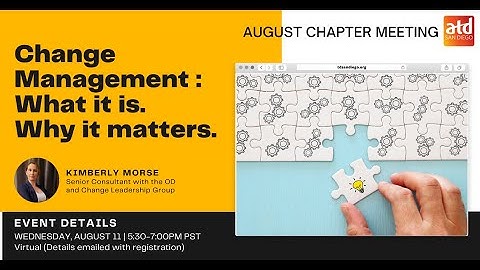 Change Management What it is  Why it Matters