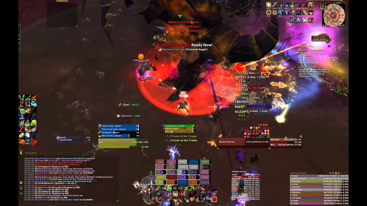 Wraith vs Warlord Zon'ozz 25 Heroic - PoV Rogue