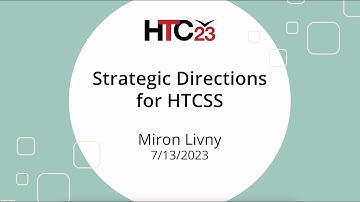 HTC23 Strategic Directions for HTCSS