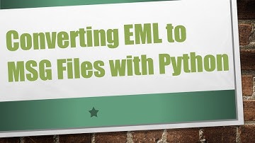Converting EML to MSG Files with Python
