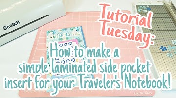 How to make a laminated side pocket insert for your Traveler