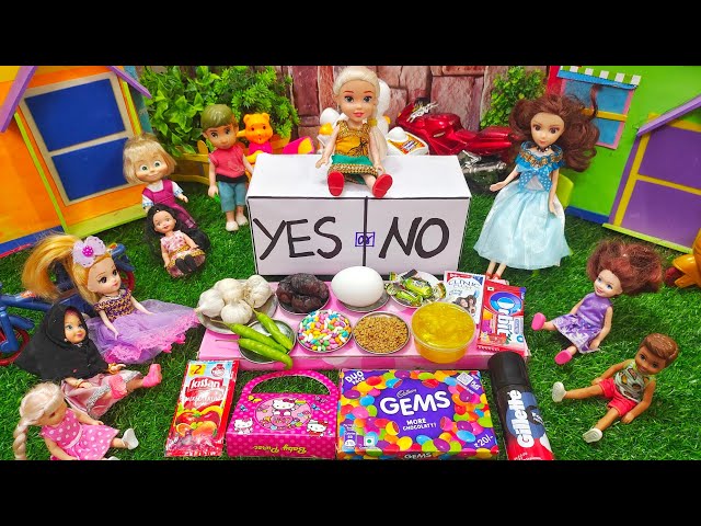 Yes or No Challenge Game playing in Anjali and friends/Barbie show tamil class=