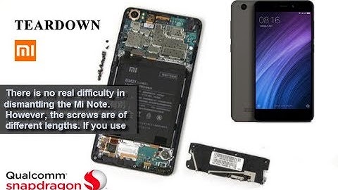 Inside view of mobile phone - Mi 4A teardown