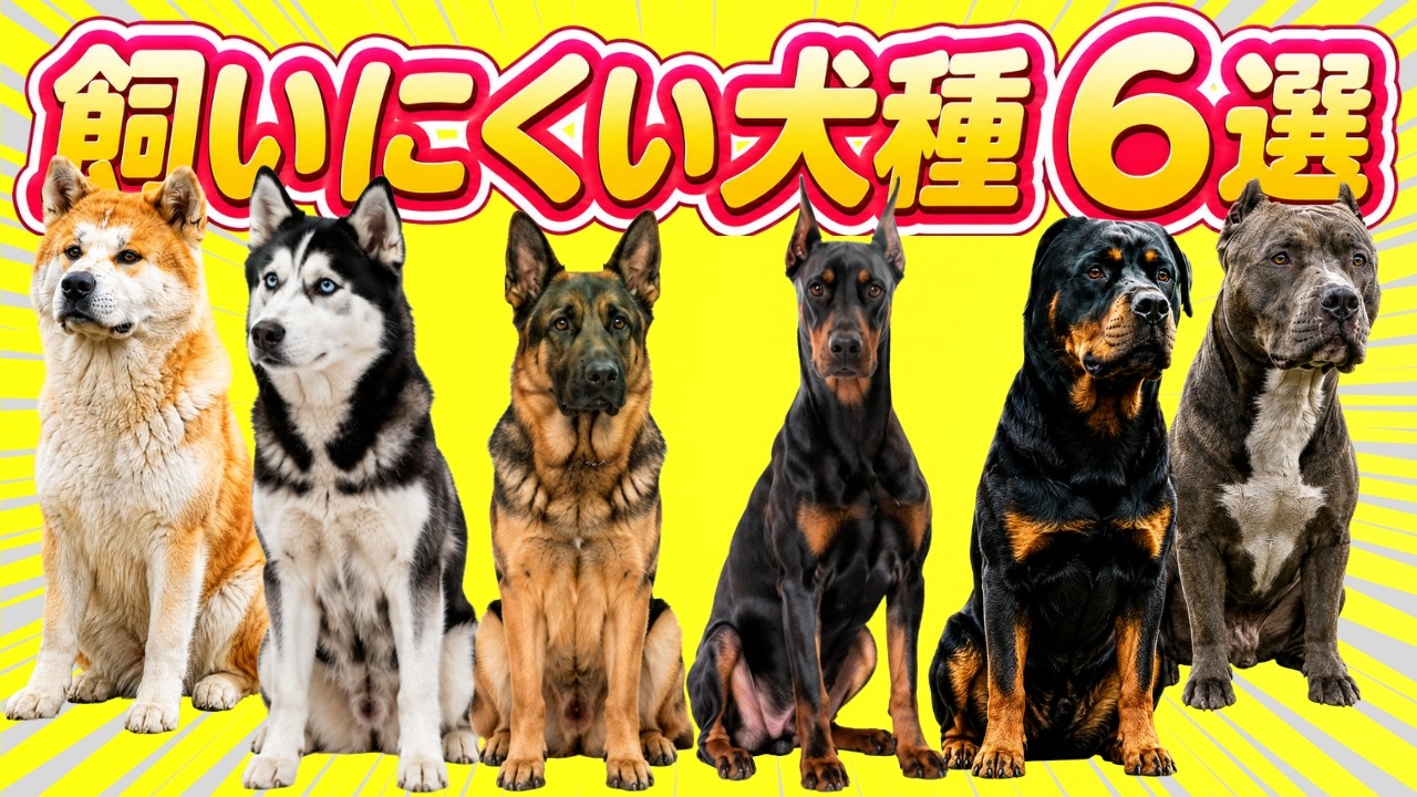 いぬ　全部5種類 6 Dog Breeds That Are Difficult to Own | Large Dogs That Beginners