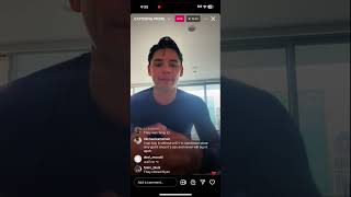 Ryan Garcia Instagram live talking about prime and elites