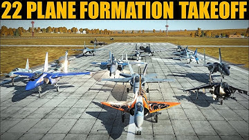 22 Plane Formation Takeoff, Circuit & Landing | DCS WORLD