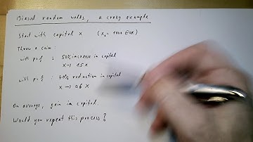 Advanced Mathematical Modelling, part 29: biased random walk, a crazy example