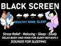 🔴 BLACK SCREEN RAIN Sounds for Sleeping   STREAM and BIRDS   Dark Screen Nature Sounds