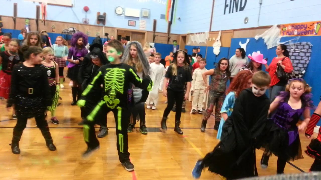 Elementary School  Halloween  Dance  Party Cha Cha Slide 