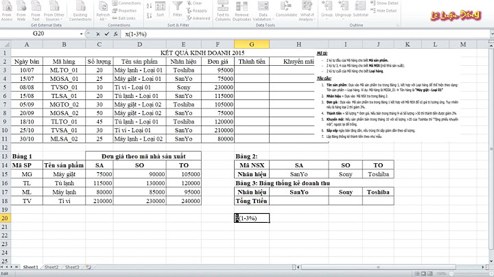 Hướng dẫn giải excel ứng dụng tin học cơ bản
