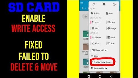 SD CARD not delete file, Read Write Access Enable, FIXED SD Card not deleting files notable to move