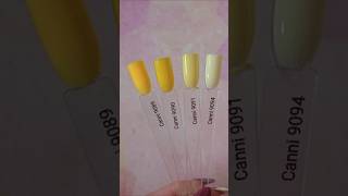 bright summery yellow gel polishes! 💛 #canni #gelpolish #gelnails #cannigelpolish #summer #nails