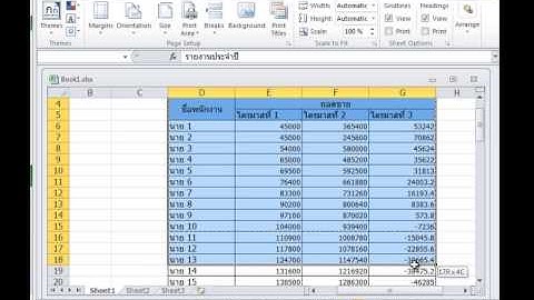 Excel 14 การสั่งพิมพ์เฉพาะพื้นที่