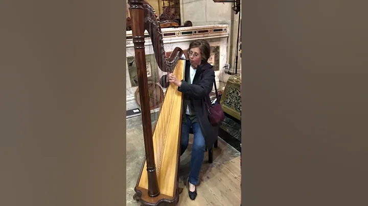Gail playing harp
