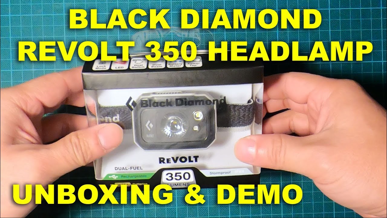 BLACK DIAMOND REVOLT 350 HEADLAMP - UNBOXING & DEMO - YouTube