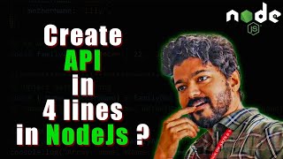 Create a NodeJs API in 30 Seconds | What is Endpoint  | Tamil 🔥