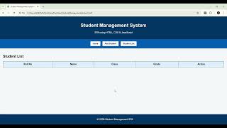 Student Management System | SPA Using HTML, CSS &amp; JavaScript | Full Project Tutorial for Beginners