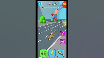 💯 Shape-shifting Funny Race Gameplay New hyper casual  🤠 games level 456 #shorts #gameplay