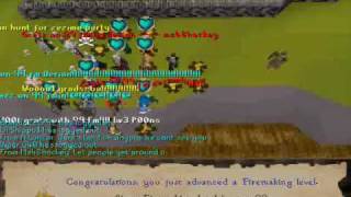 Derian321 Get's 99 Firemaking + Skillcape!