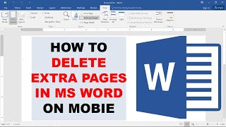 How To Delete Extra Pages in MS Word in Mobile (2023)