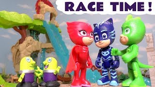 Pj Masks Fun Racing Compeion With The Funny Funlings