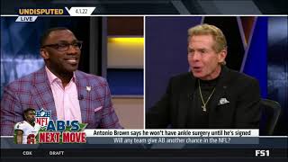 Undisputed Shannon Sharpe Blasts Antonio Brown Says He Wont Have Ankle Surgery Until Hes Signed