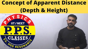Lecture-7(Part-1) Ray Optics | Concept of Apparent Distance(Depth & Height)| IIT-JEE | NEET||PPS Sir