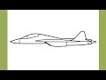 How to draw a fighter jet easy  drawing airplane step by step