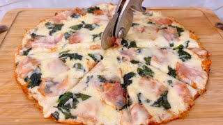 PIZZA SIN HARINA Y SIN HORNO SÚPER RÁPIDO|ES UNA DELICIA!!!