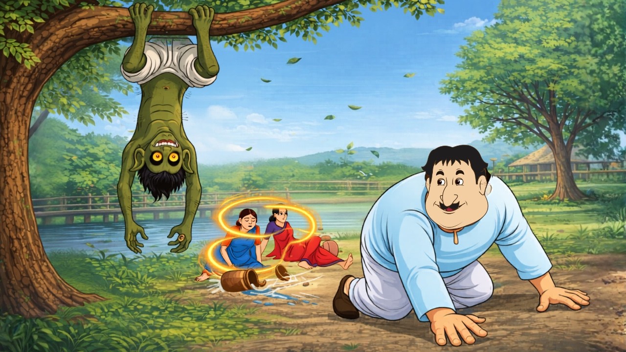 ⁣Paakey Paakey Kailash || পুকুর পাড়ের অদ্ভুত ঘটনা  || Bangla Animated Funny Ghost Story