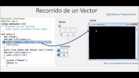 Recorrido de un Vector en Lenguaje C++