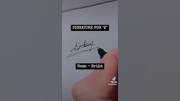 Signature for E | Erika | SbtellME Calligraphy and Handwriting #shorts