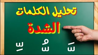 تحليل الكلمات الحرف المشدد ( الحرف المضعف ) بطريقة سهلة وبسيطة لطلاب المرحلة الابتدائية