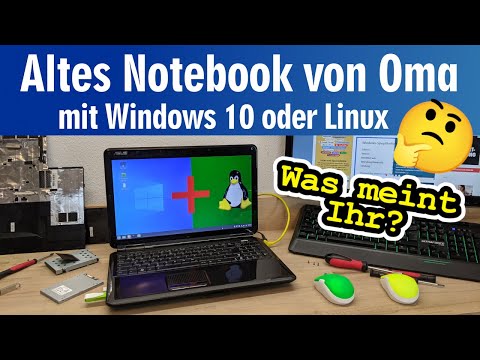 Vanaema vana sülearvuti, millel on Windows 10 või Linux 🤔 Mida arvate?