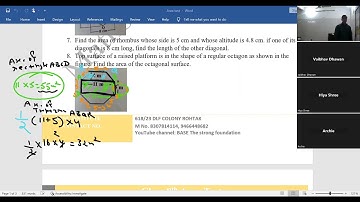 Top surface of a raised platform is in the shape of a regular octagon as shown in the fig. Find the