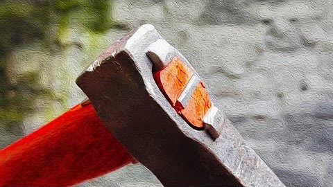 Special way to attach axe handle so it never falls off