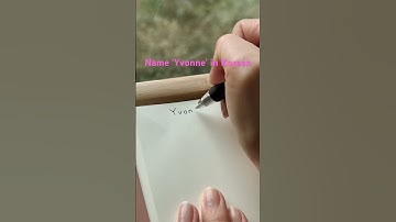 How to write your name in Korean - Yvonne               #cute#korean#handwriting #calligraphy #name
