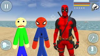 Süper Kahraman Çöp Adam - Amazing Spider-Stickman Rope Hero New Game #1 - Android Gameplay