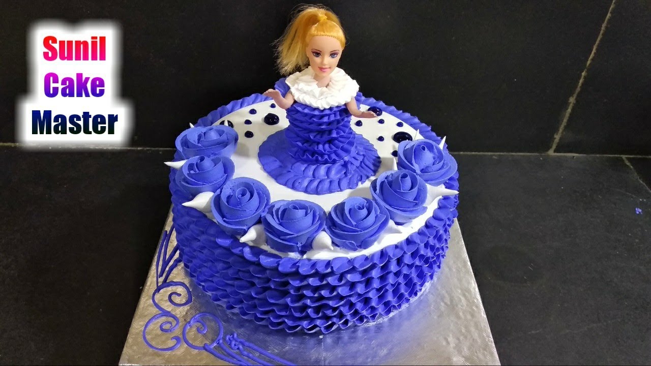 top 10 amazing barbie doll cake tutorial purple colour Flowers ...