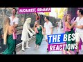 New top reactions 2024  by the human statue prank beautiful girls in bucharest romania