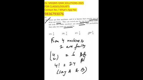 ISI MSQMS QMA 2025 Q24 Solved Quickly! | Shortcut Explained! #ISI2025 #QMA #MSQMS #SouravSirsClasses
