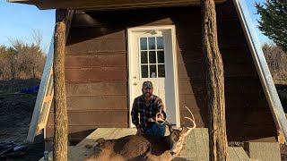 Got the Kansas Cabin Dried In! All in 2 Weeks! Roofing & Porch Build