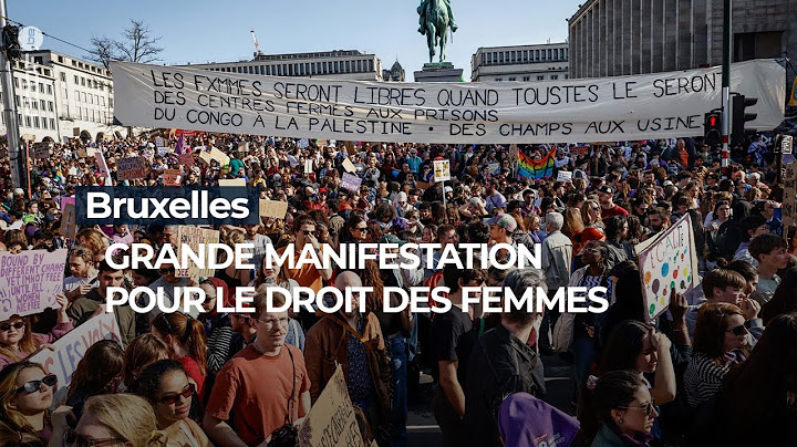 Bruxelles : 10.000 personnes ont manifesté pour le droit des femmes - RTBF Info