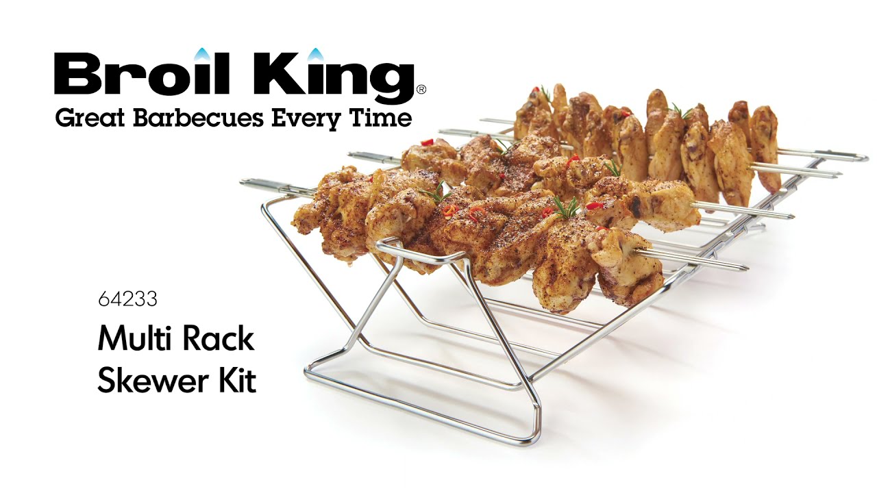 Multi Rack Skewer Kit - Do More With Your Grill | Broil King - YouTube