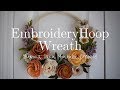 Embroidery Hoop Wreath with Felt Flowers