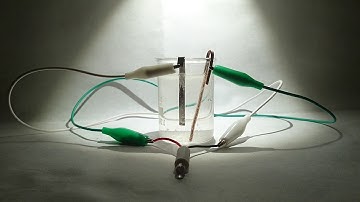 Homemade galvanic cell powering colorful LED