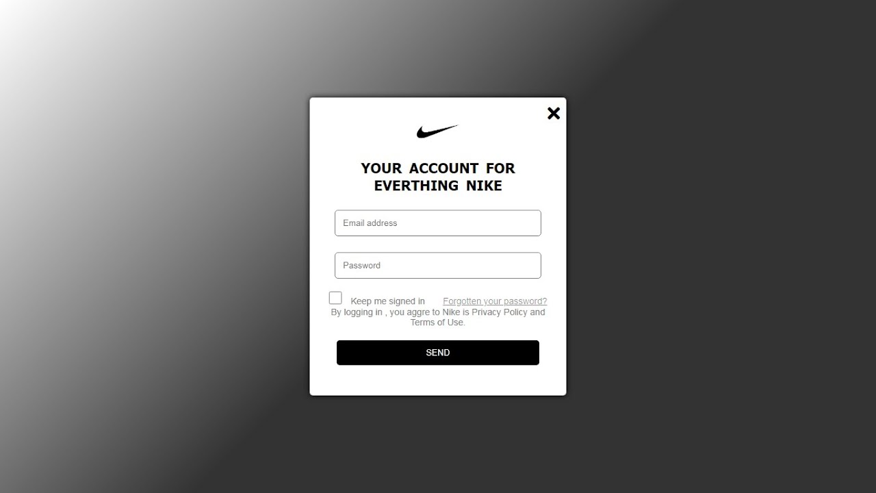 How To Sign up NIKE Form Using HTML And CSS | ... - YouTube