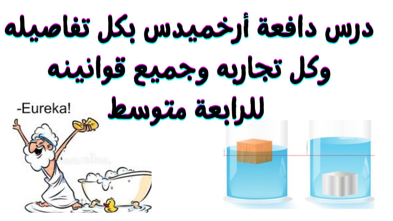 دافعة أرخميدس بكل التفاصيل بشرح  شيق وممتع
