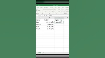 Find age in excel #excel #shortvideo #shorts #youtubeshorts #youtube #trending #findageinexcel
