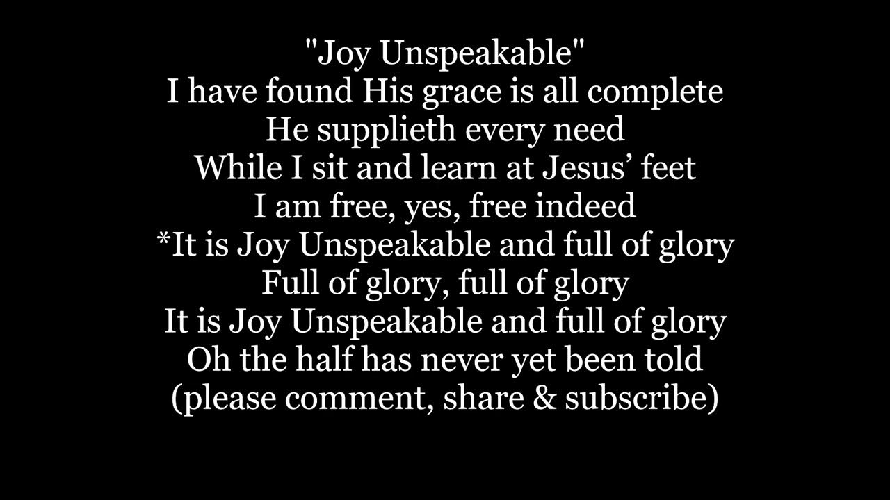 joy-unspeakable-and-full-of-glory-youtube
